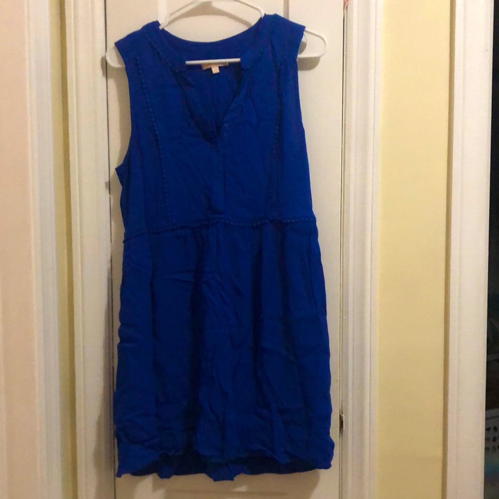 Electric Blue Anthropologie short shirt sundress. Good condition. Size small
